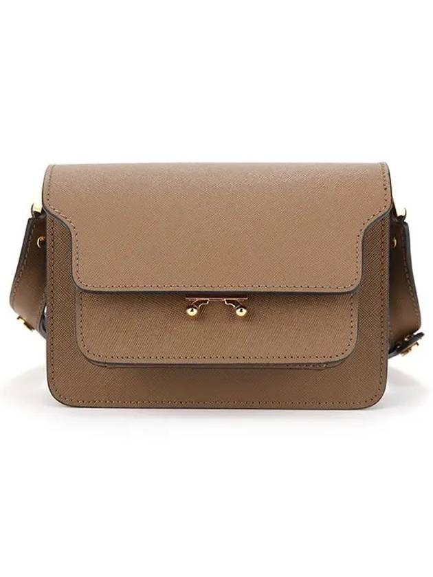 Saffiano Trunk Mini Shoulder Bag Brown - MARNI - BALAAN 4