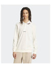 Embroidered Logo Long Sleeve Polo Shirt Off White - ADIDAS - BALAAN 2