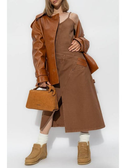 JW Anderson Leather Jacket, Women's, Brown - JW ANDERSON - BALAAN 2