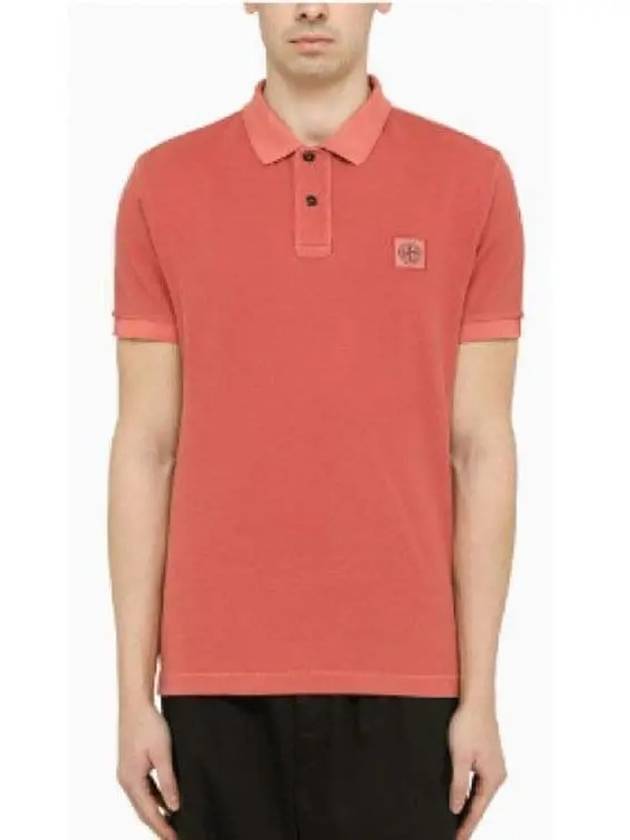 Men's Logo Patch Short Sleeve Polo Shirt Cyclamen - STONE ISLAND - BALAAN 2