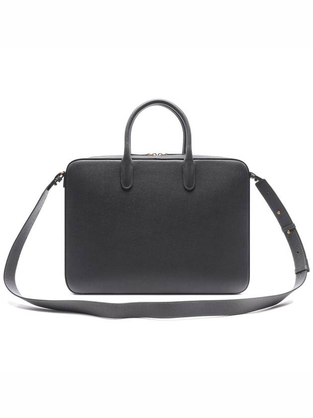 Pebble Grain Leather Brief Case Grey - THOM BROWNE - BALAAN 5