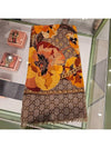 GG Flower Square Shawl Wool Muffler Yellow - GUCCI - BALAAN 4