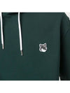 Men's Grey Fox Head Patch Classic Cotton Hoodie Dark Green - MAISON KITSUNE - BALAAN 4