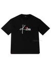 Embroidered Logo Short Sleeve T Shirt Black - KITON - BALAAN 2