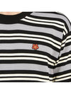 logo striped knit top - KENZO - BALAAN.