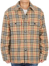 Vintage Check Wool Cotton Over Long Sleeve Shirt Archive Beige - BURBERRY - BALAAN 3