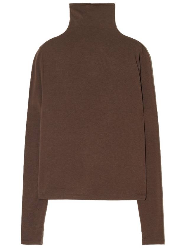 Soft turtleneck neck polar t shirt brown - LESEIZIEME - BALAAN 2