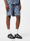 1AFQFH Monogram Printed Denim Shorts - LOUIS VUITTON - BALAAN 4