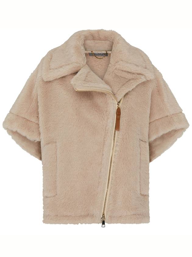 Zip-Up Short-Sleeve Cape Beige - MAX MARA - BALAAN 7