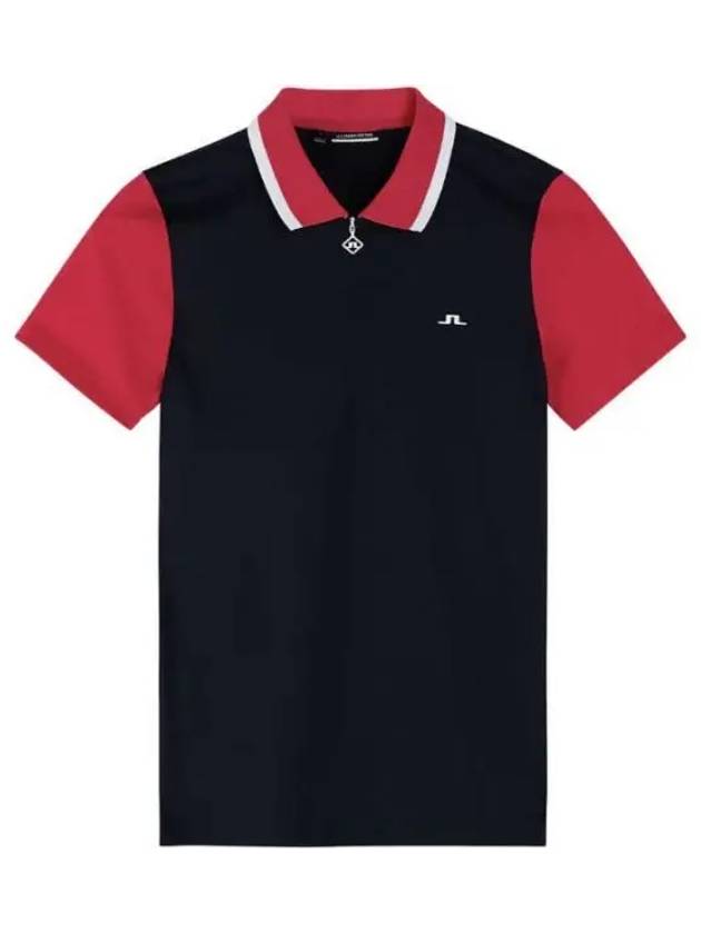 Women's Antonia Short Sleeve Polo Shirt Navy - J.LINDEBERG - BALAAN 2