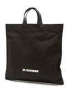 Logo Print Square Canvas Tote Bag Black - JIL SANDER - BALAAN 2