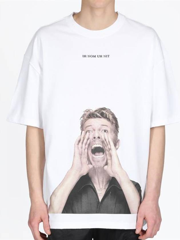 David Bowie Oversized Fit Short Sleeve T-Shirt White - IH NOM UH NIT - BALAAN 2