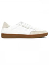 Court Classic Perforated Beige Tab Low Top Sneakers White - SAINT LAURENT - BALAAN 3