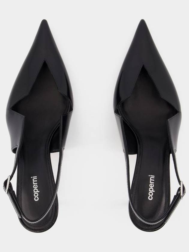 Gloss Star Cut Out Low Stiletto Pumps - Coperni - Leather - Black - COPERNI - BALAAN 4