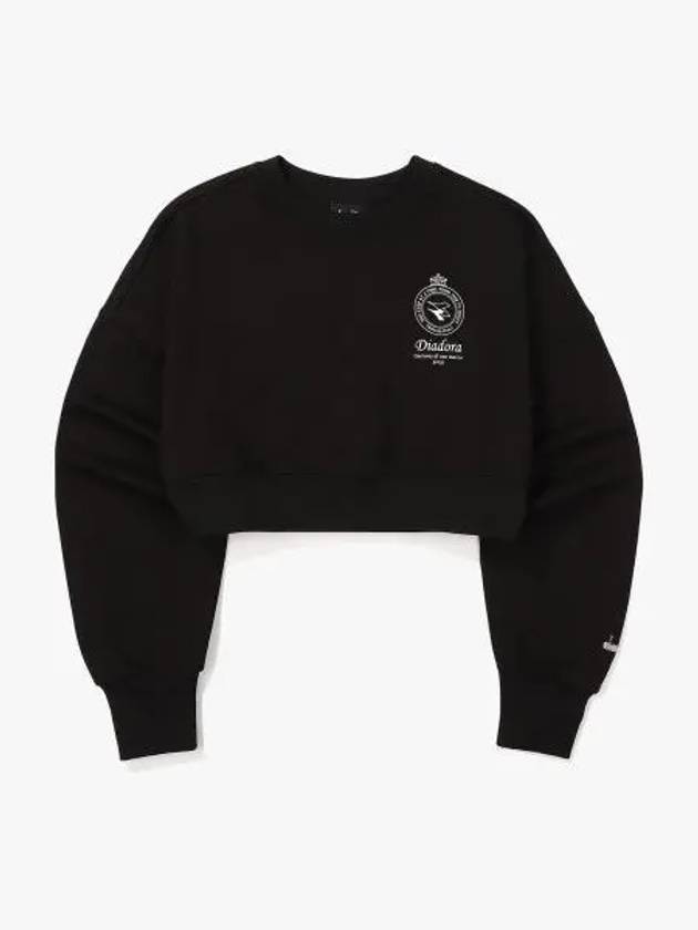 Diadora Comfy Crop Sweatshirt BLACK - DIADORA - BALAAN 1