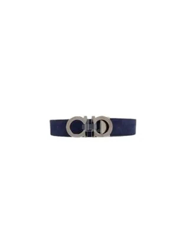 Reversible Gancini Belt Blue - SALVATORE FERRAGAMO - BALAAN 2