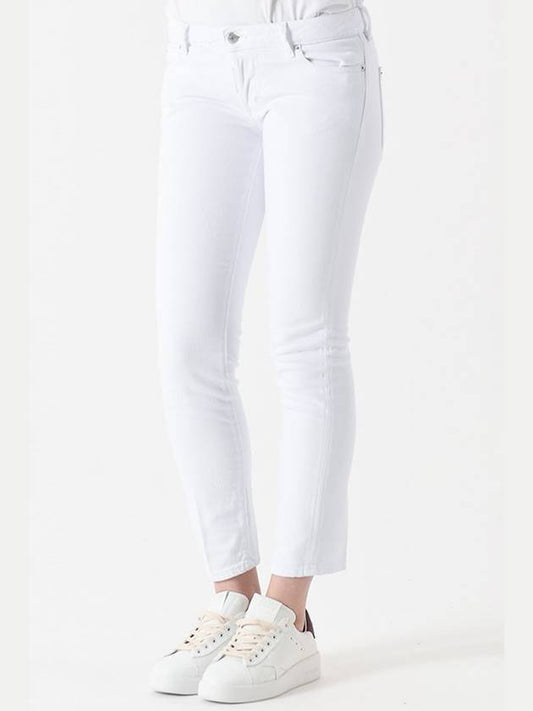 Women's Jennifer Crop White Bull Straight Jeans - DSQUARED2 - BALAAN 2