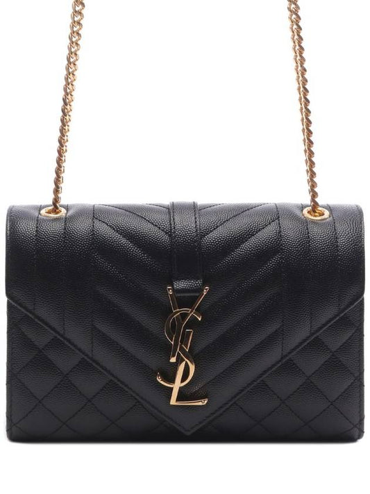 Matelasse Envelope Small Shoulder Bag Black - SAINT LAURENT - BALAAN 2