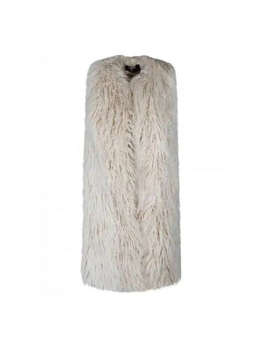 Women s Coat Fake Fur Sleeveless BF1SA206XF980FC - BALMAIN - BALAAN 1