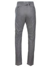 Men's Back Strap Boil Wool Straight Pants Grey - THOM BROWNE - BALAAN 10