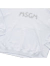 Rhinestone Logo Hoodie White - MSGM - BALAAN 9