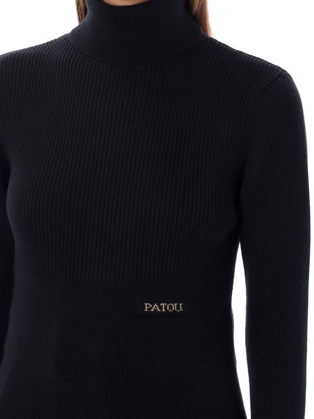 Patou High Neck Knit Patch Logo - PATOU - BALAAN 3