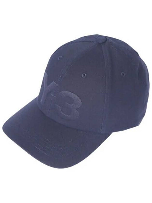 Big Embroidered Logo Signature Ball Cap Black - Y-3 - BALAAN.
