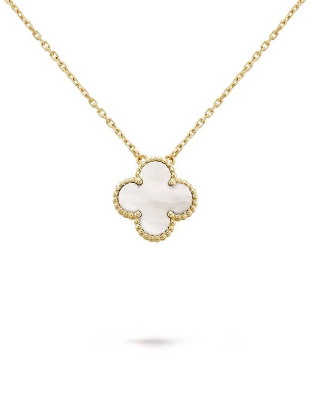 Van Cleef & Arpels Vintage Alhambra Pendant Necklace Yellow Gold Mother Of Pearl - VANCLEEFARPELS - BALAAN 2