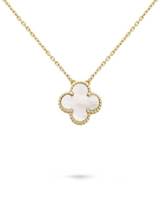 Van Cleef & Arpels Vintage Alhambra Pendant Necklace Yellow Gold Mother Of Pearl - VANCLEEFARPELS - BALAAN 2