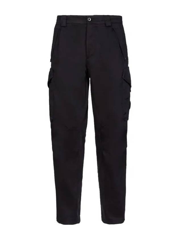 Stretch Sateen Loose Fit Cargo Pants Black - CP COMPANY - BALAAN 1