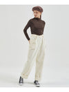 Corduroy Wide Banding Pants Cream - MANAVIS7 - BALAAN 2