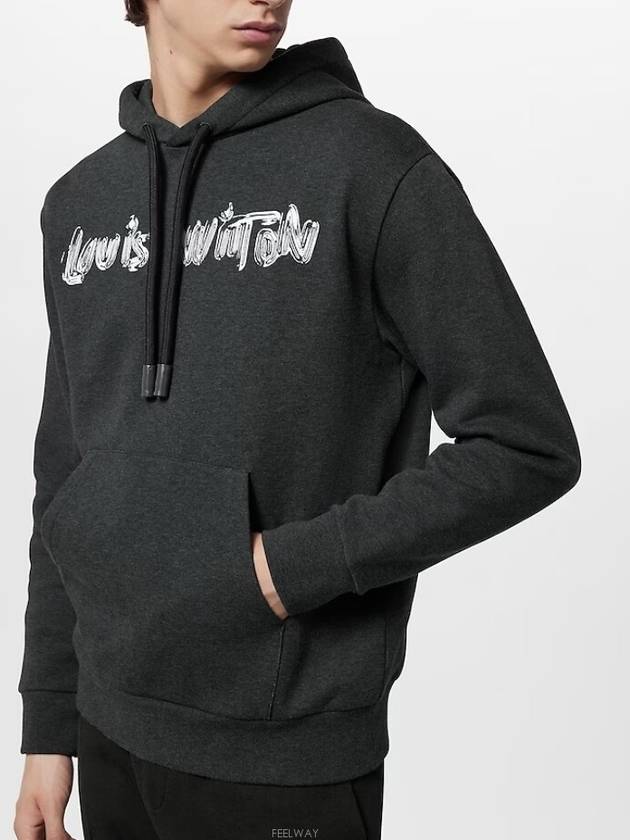 Printed Cotton Hoodie Grey - LOUIS VUITTON - BALAAN 3