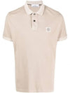 Men's Logo Patch Short Sleeve Polo Shirt Dove Grey - STONE ISLAND - BALAAN 1