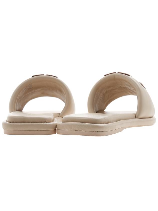 Double T Slide Slippers Beige - TORY BURCH - BALAAN 5