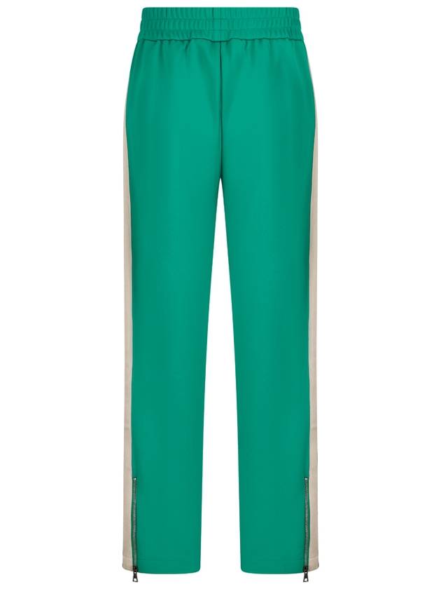 Straight Pants PMCJ020S24FAB001 5503 GREEN OFfwHITE - PALM ANGELS - BALAAN 3