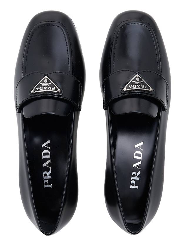 Brushed Leather Loafers Black - PRADA - BALAAN 7