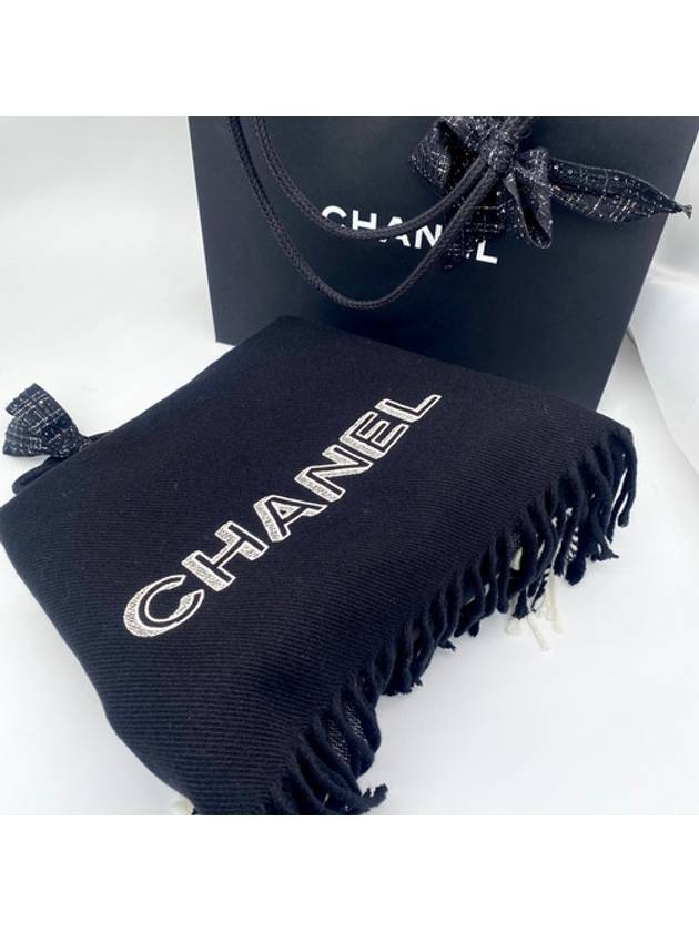 25C Season Logo Cashmere Muffler Scarf AAA681 - CHANEL - BALAAN 2