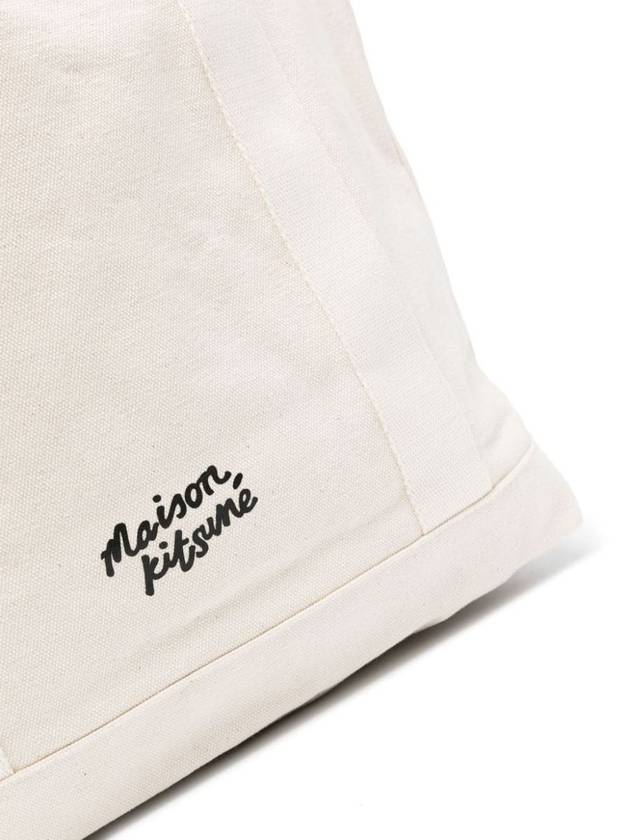 Fox Head Print Tote Bag Ecru - MAISON KITSUNE - BALAAN 5