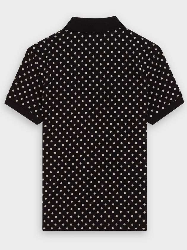 Triomphe Logo Dot Short Sleeve PK Shirt Black - CELINE - BALAAN.