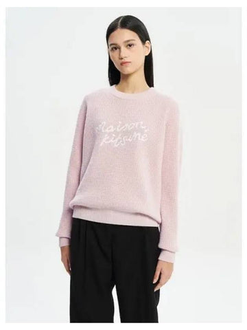 Women s Lettering Comfort Sweatshirt Pale Pink Domestic Product - MAISON KITSUNE - BALAAN 1