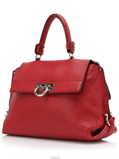 Ferragamo Classic Sophia Bag Red Silver 21 A896 Cross - SALVATORE FERRAGAMO - BALAAN 2