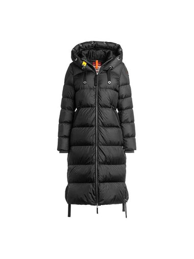 Women's Panda Hooded Long Padding Black - PARAJUMPERS - BALAAN 1