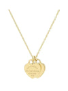 Return to Tiffany Mini Double Heart Tag Pendant Necklace Yellow Gold - TIFFANY & CO. - BALAAN 1