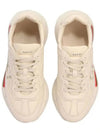 Rhyton Leather Sneakers Logo Ivory - GUCCI - BALAAN 6