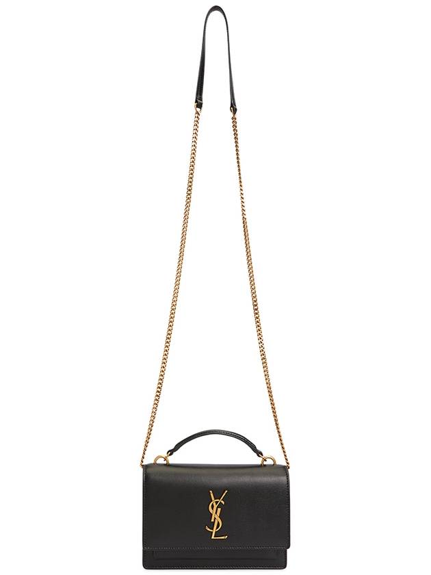 Sunset Chain Wallet Cross Bag Black - SAINT LAURENT - BALAAN 8