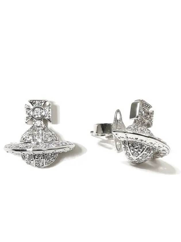 ORB Logo Earrings Silver - VIVIENNE WESTWOOD - BALAAN 2