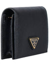 Small Saffiano Leather Half Wallet Black - PRADA - BALAAN 4