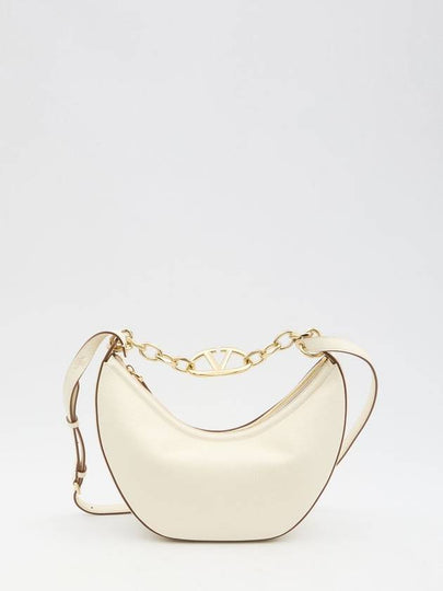 V Logo Zip-Up Medium Tote Bag Ivory - VALENTINO - BALAAN 2