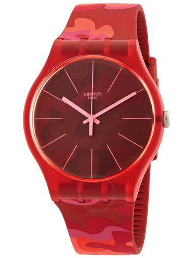 Swatch Camouflash Quartz Red Dial Unisex Watch SUOR116 - SWATCH - BALAAN 1