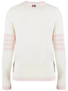 4 Bar Stripe Cotton Sweatshirt White - THOM BROWNE - BALAAN 4